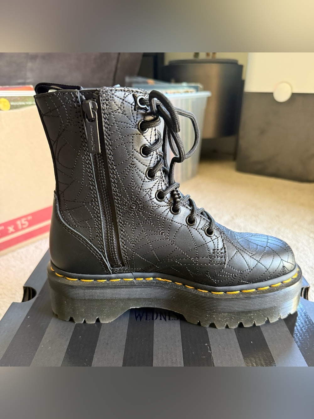 Dr Martens Wednesday Platform Jadon Boots 🕷️🖤 - Picture 10 of 15
